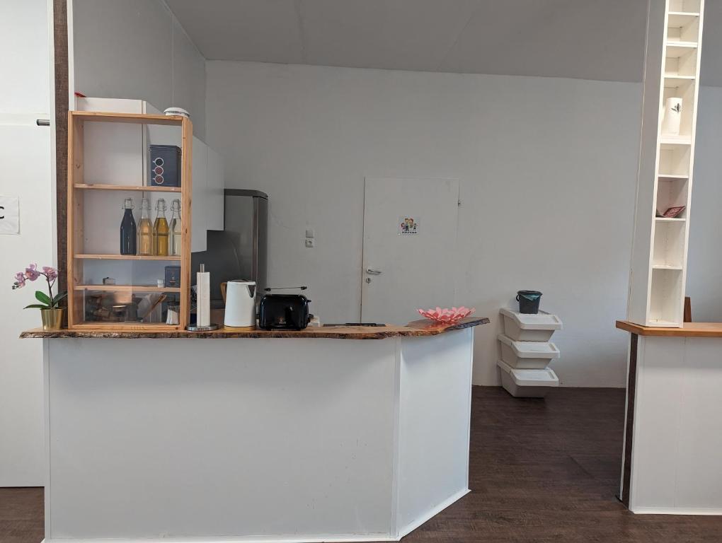 Kuchyň nebo kuchyňský kout v ubytování Spacious apartment in Asten perfect for long stays