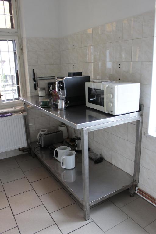 Kuchyň nebo kuchyňský kout v ubytování Penzion Hodky