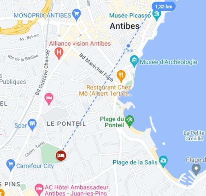 Emplacement IDEAL plages cap d'Antibes gare Juan les Pins i Antibes –  uppdaterade priser för 2023