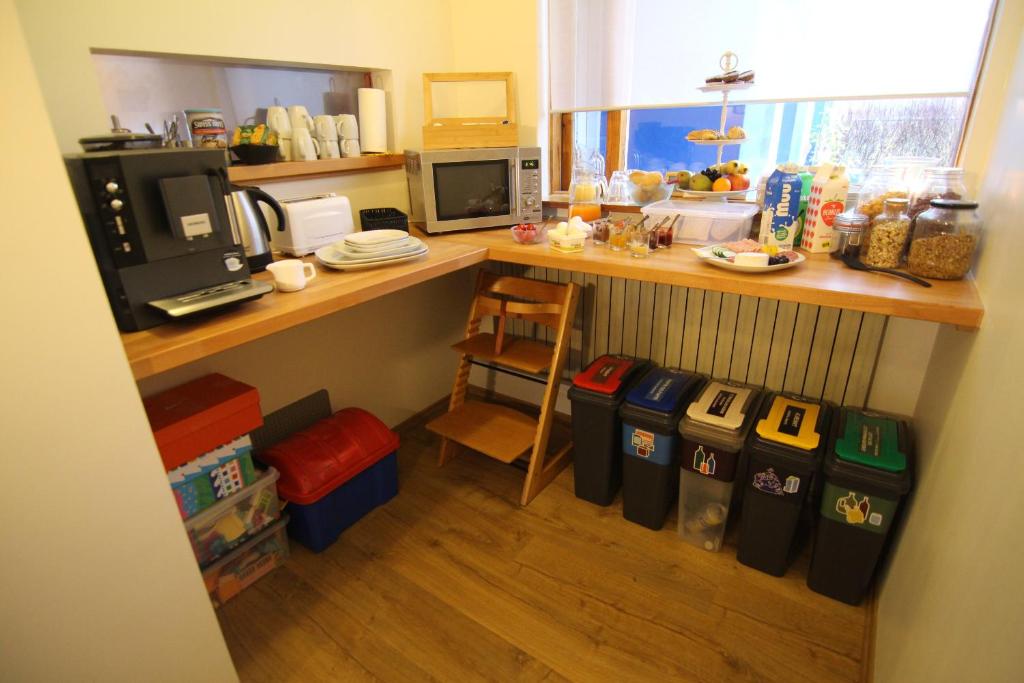 Kuchyň nebo kuchyňský kout v ubytování CJA Guesthouse