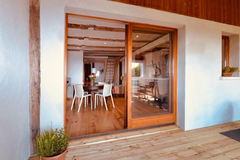 Patio nebo venkovní prostory v ubytování Gîte Origin Gueberschwihr