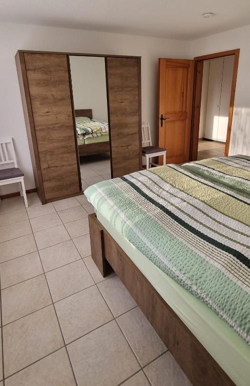 Postel nebo postele na pokoji v ubytování Ruheort