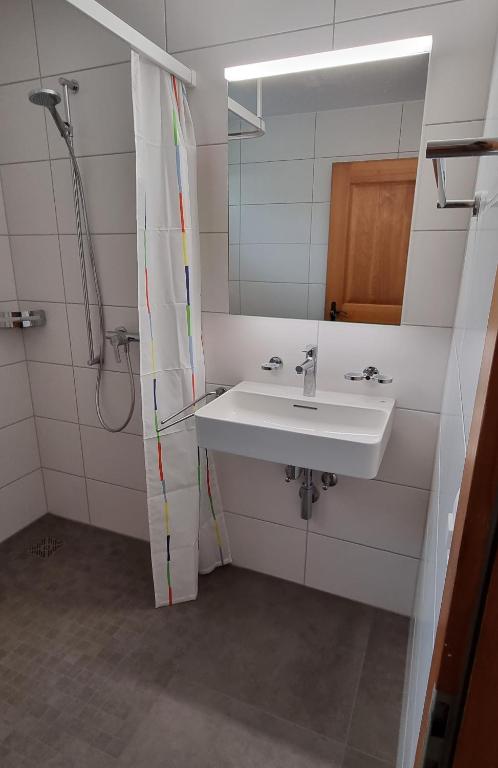 Koupelna v ubytování Ruheort