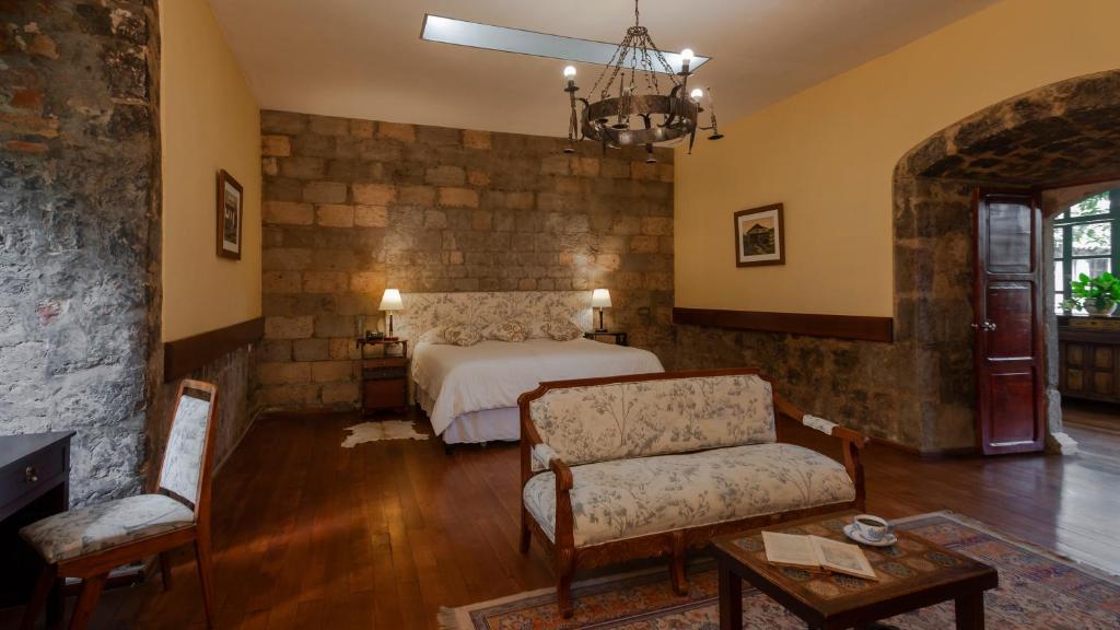 Posezení v ubytování Hacienda La Cienega