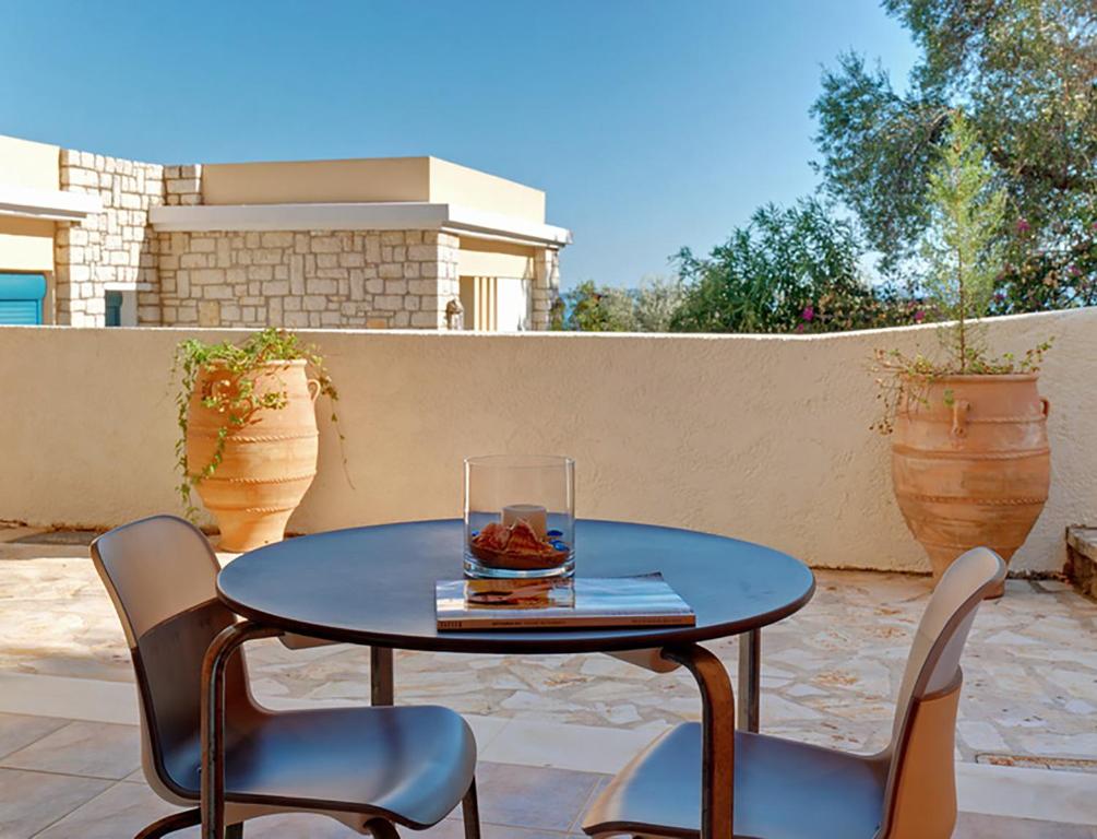 Balkón alebo terasa v ubytovaní Glyfa Corfu Apartments