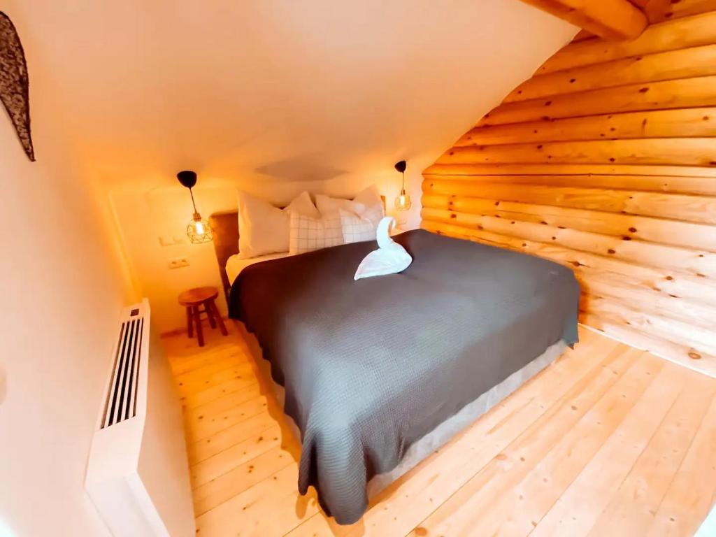 Postel nebo postele na pokoji v ubytování Pur Natur! Wandern und Skifahren - Trahütti Premium Lodges