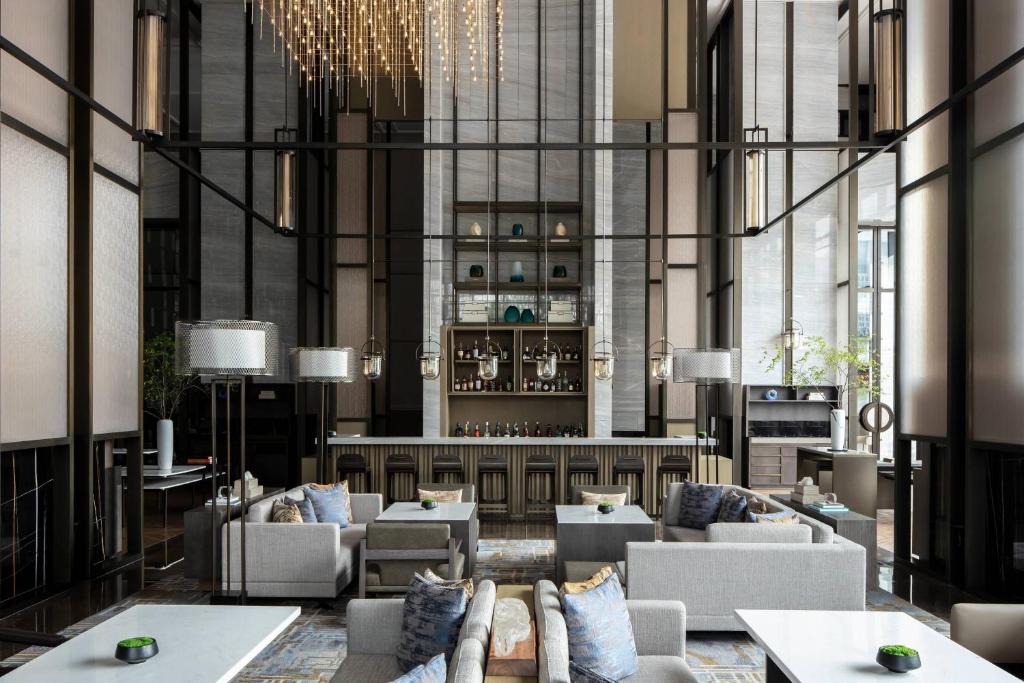 Posezení v ubytování Zhangjiagang Marriott Hotel