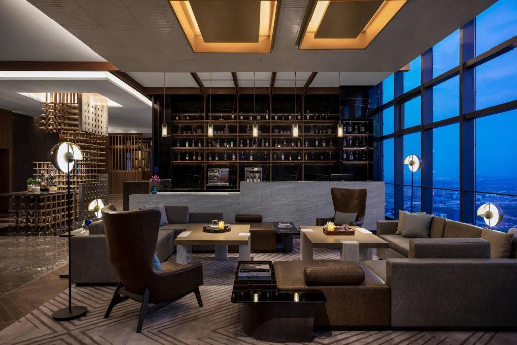 Posezení v ubytování Zhangjiagang Marriott Hotel