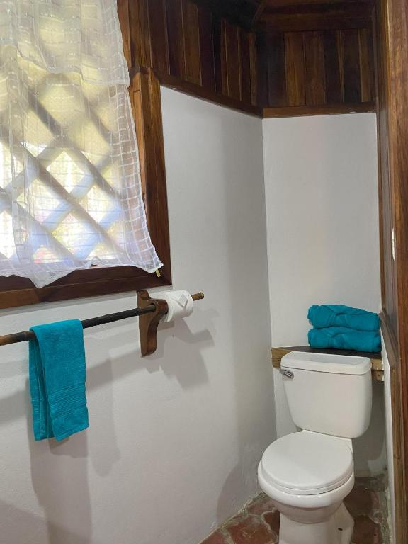 Koupelna v ubytování Bungalows Malú