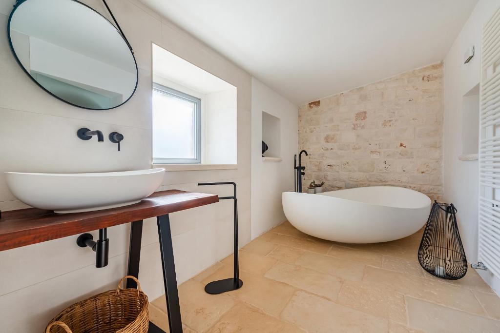 Kúpeľňa v ubytovaní Trulli Vecchia Corte Monopoli