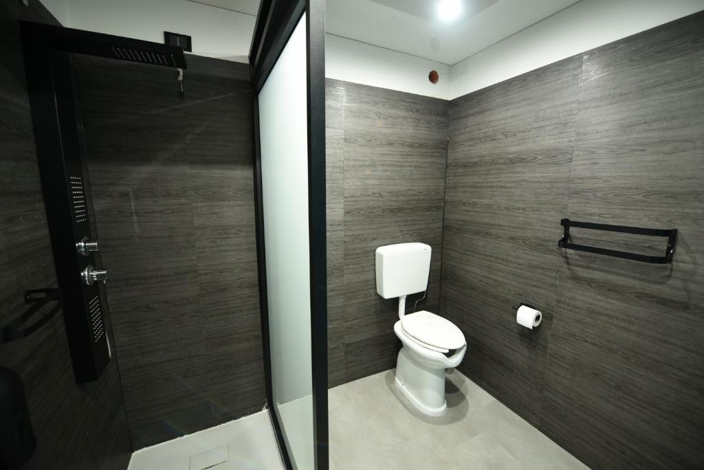 Koupelna v ubytování Hotel Celis