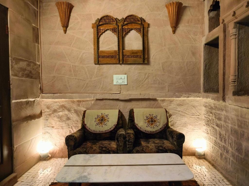 Posezení v ubytování Casa De Jodhpur