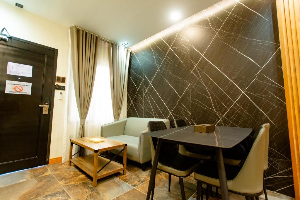 Posezení v ubytování Rockfort Hotel