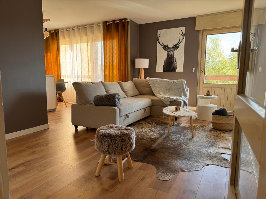 Posezení v ubytování Appartement spacieux et lumineux à Font Romeu