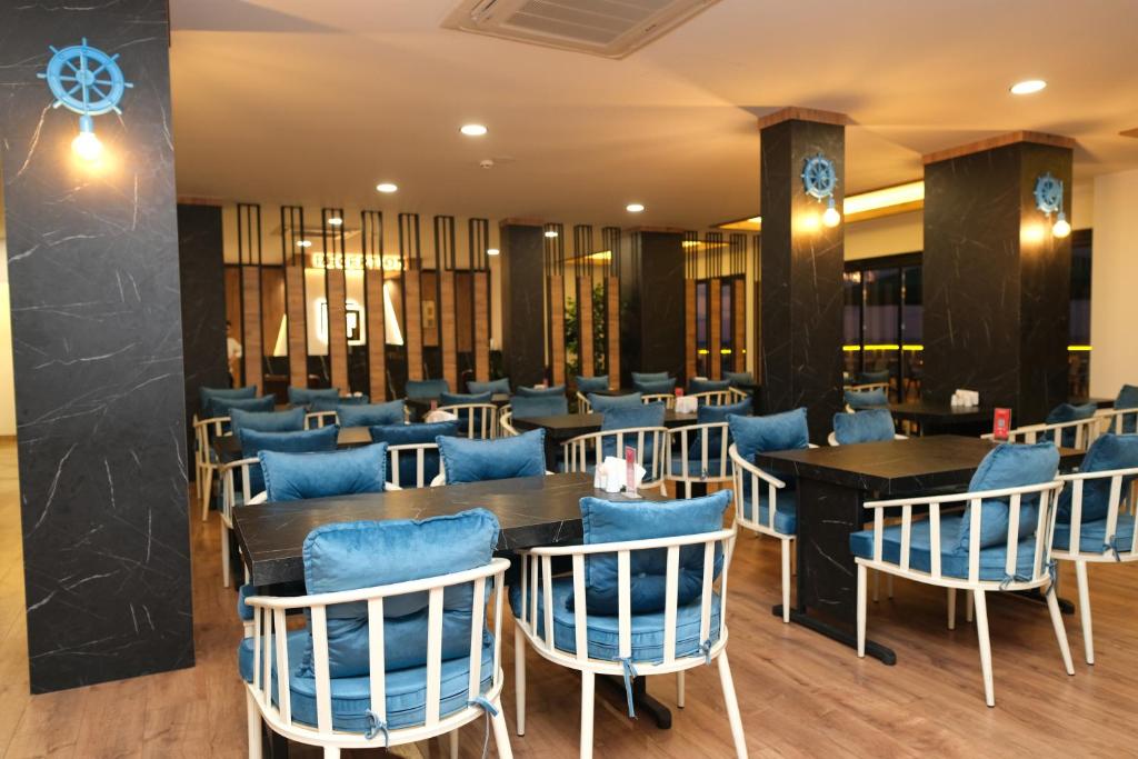 A seating area at The Marine Hotel