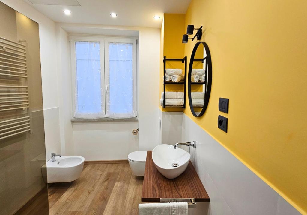 Koupelna v ubytování Hotel La Superba