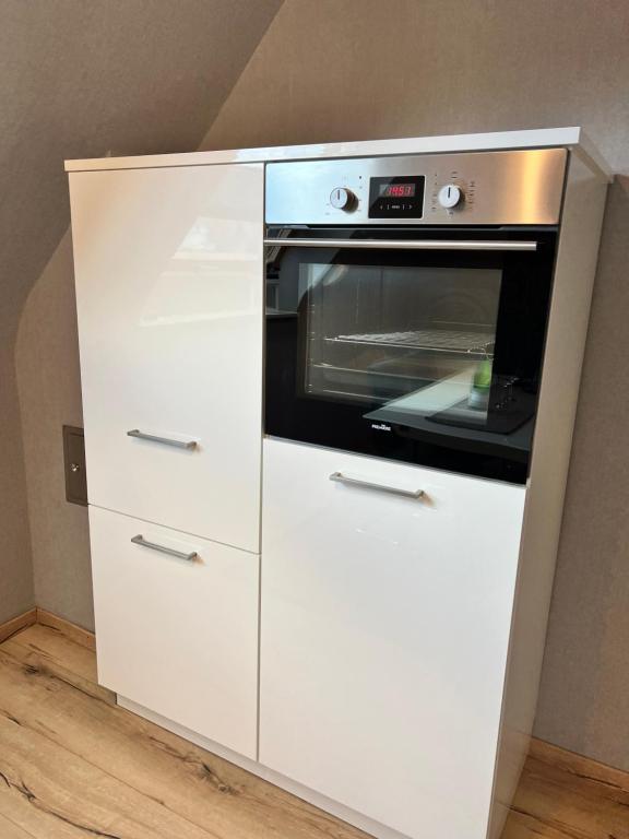 Kuchyň nebo kuchyňský kout v ubytování Ferienwohnung Traudel