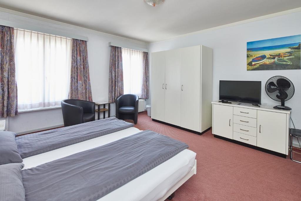 TV a/nebo společenská místnost v ubytování Hotel Rotes Haus