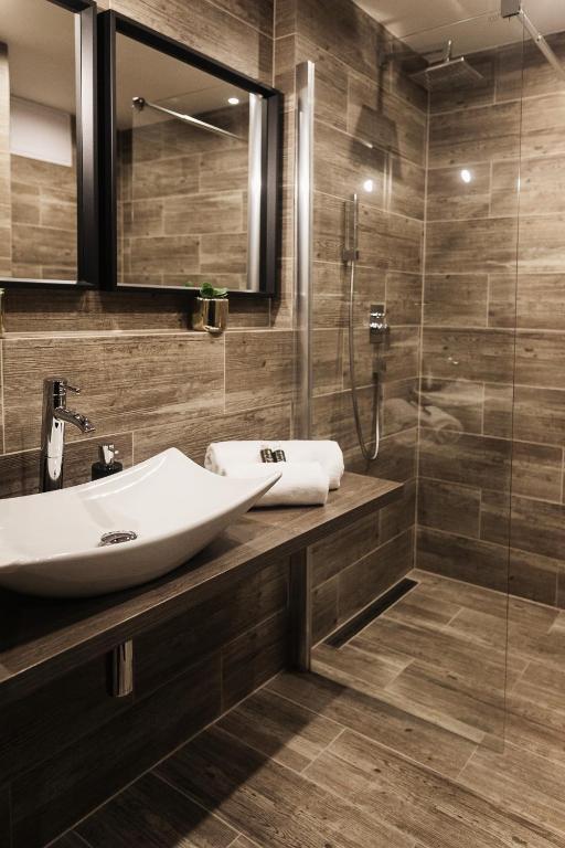 Koupelna v ubytování Interhotel Tatra