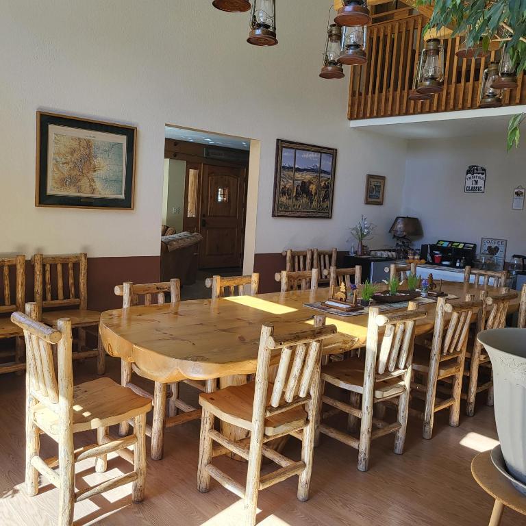 Posezení v ubytování BuffaloPeaks Lodge