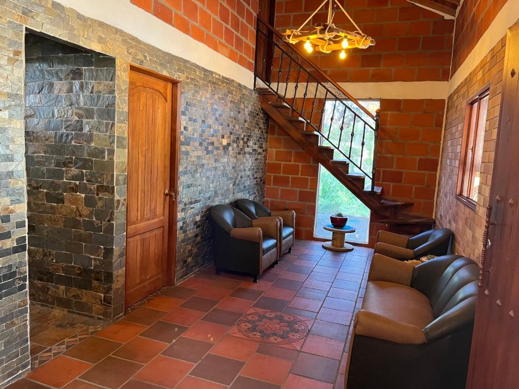 Posezení v ubytování Cabaña Villa Lucia
