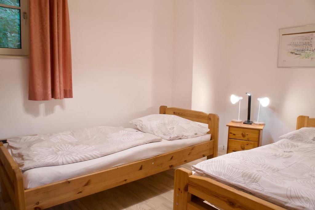 Letto o letti in una camera di Ferienhaus am Fluss