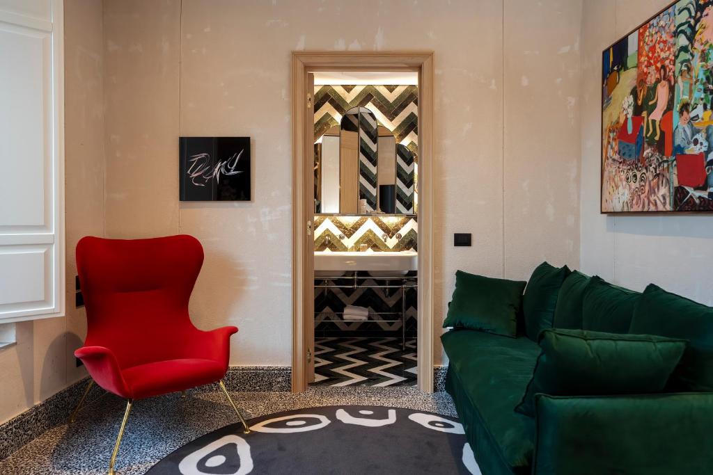 Hotel Calimala Florenceにあるシーティングエリア