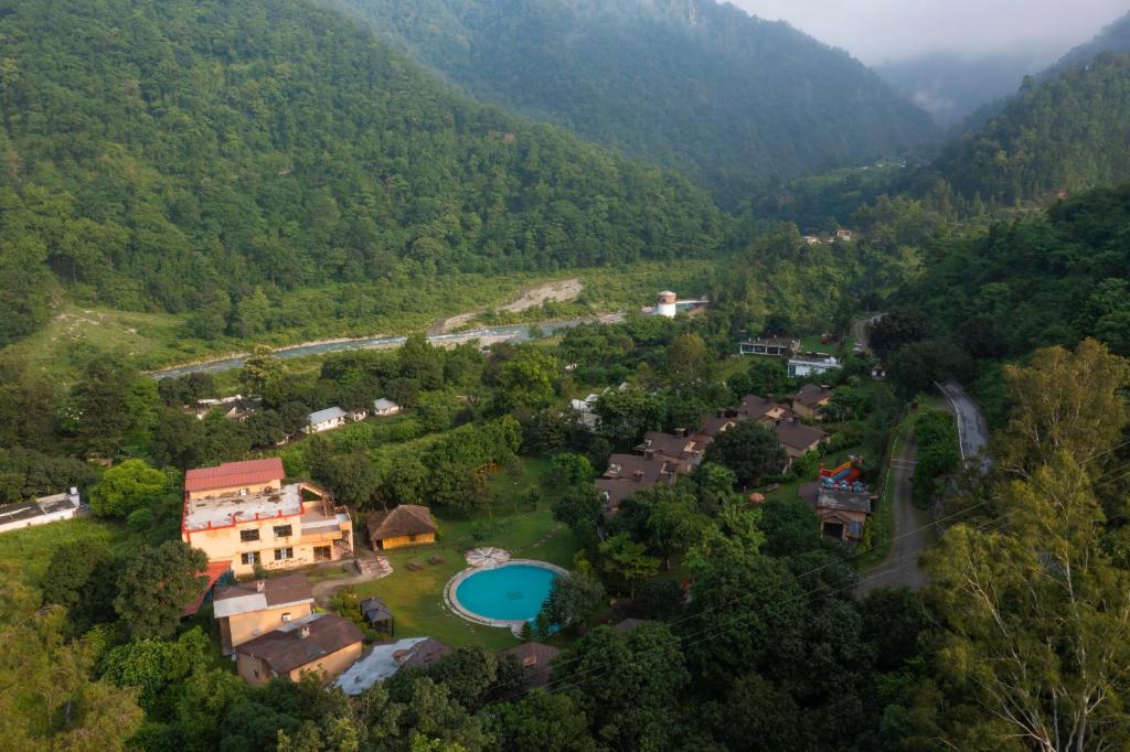 an aerial view of a resort in the mountains at LaTigre Resort in Tota Ām