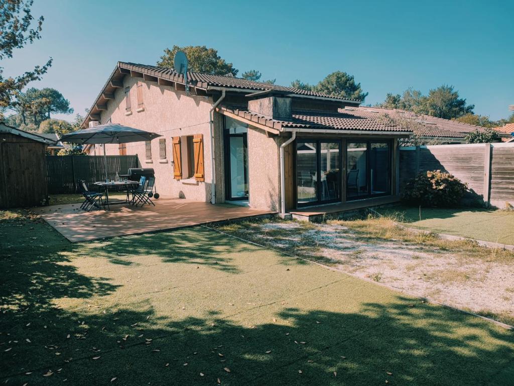 Bygningen som feriehuset ligger i