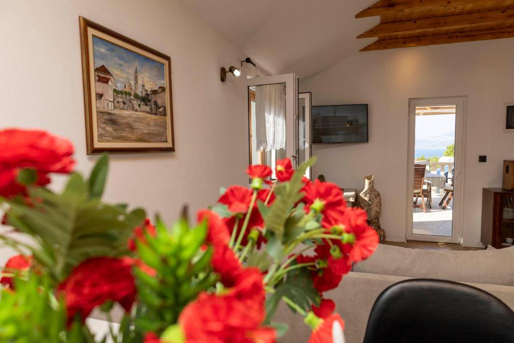 Televízia a/alebo spoločenská miestnosť v ubytovaní House Vicko