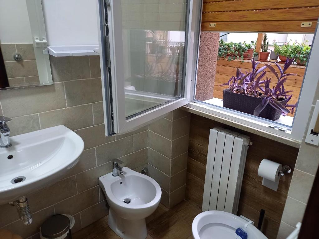 Koupelna v ubytování B&B Il canale