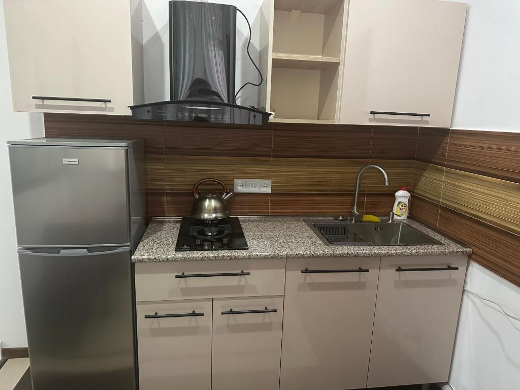 Kuchyň nebo kuchyňský kout v ubytování Guest House Nana