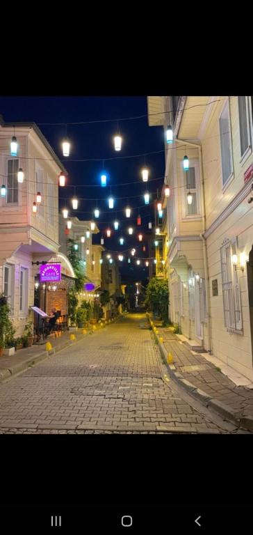 an empty street in a city at night at 3 FLOOR OLD CITY 1 in Istanbul