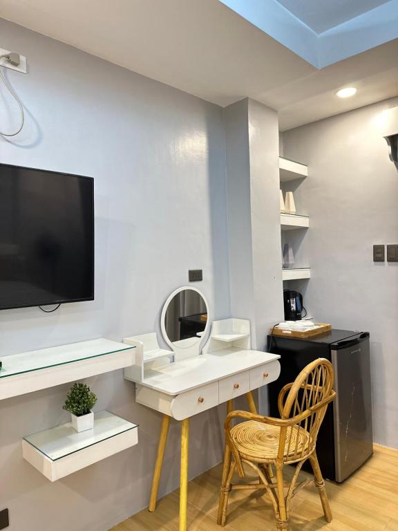 TV a/nebo společenská místnost v ubytování D' Beach Resort