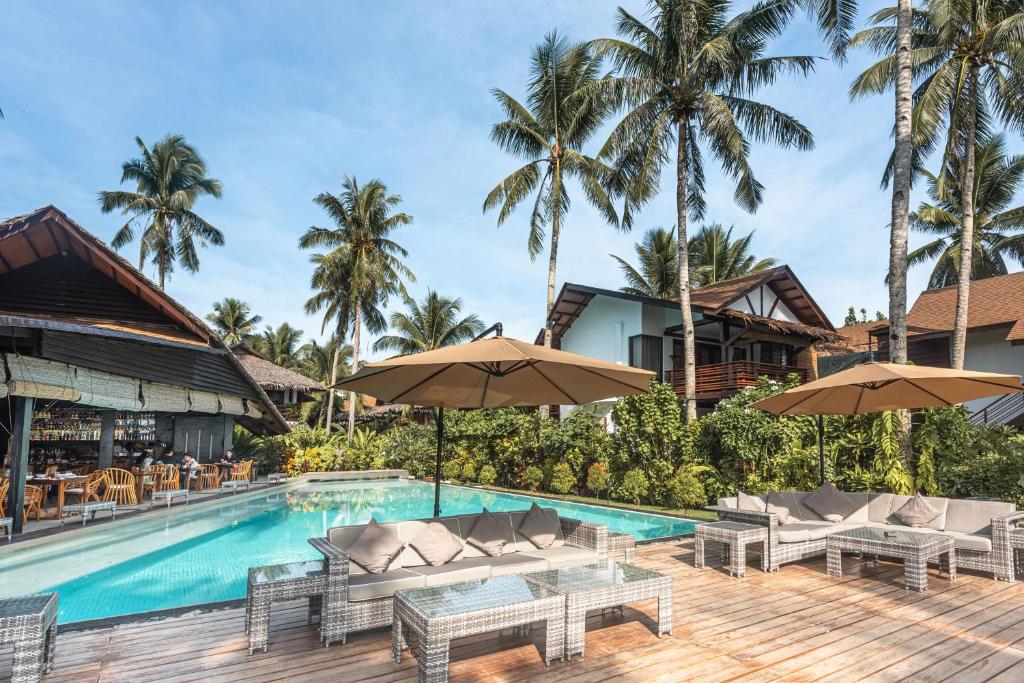 Bazén v ubytování Siargao Island Villas nebo v jeho okolí