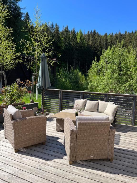 Posezení v ubytování SKOG HARRACHOV duplex apartment