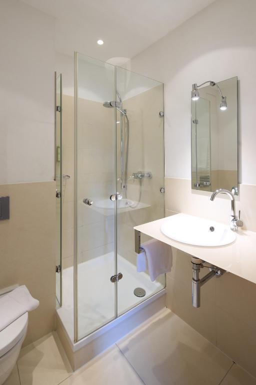 Koupelna v ubytování Hotel Staffler