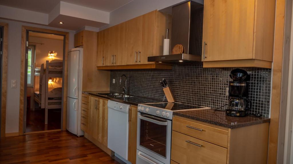 Кухня или мини-кухня в Hotell Klövsjöfjäll
