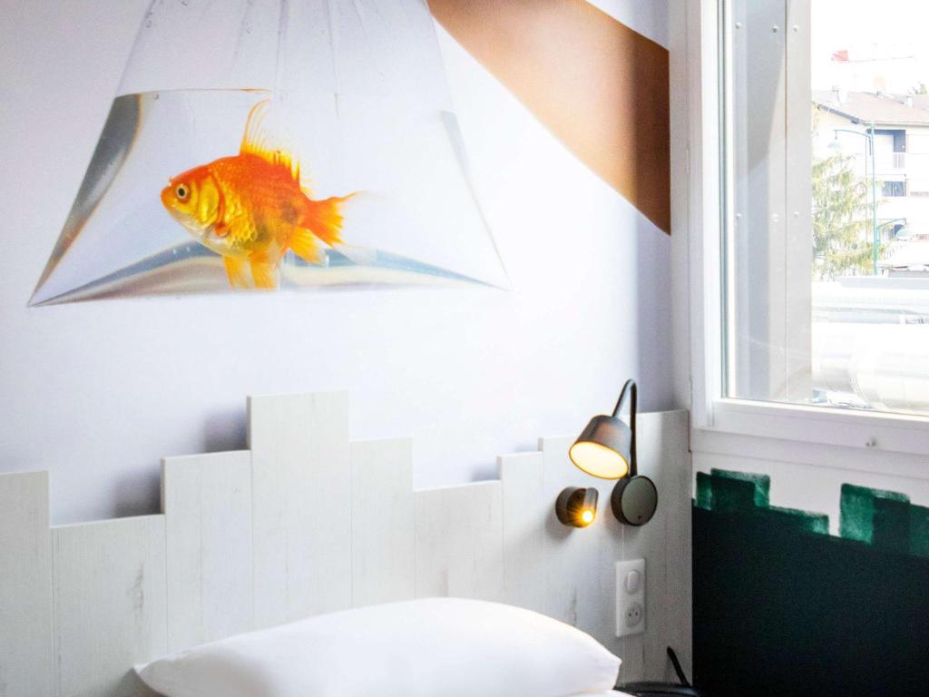 Posezení v ubytování ibis Styles Thonon-les-Bains