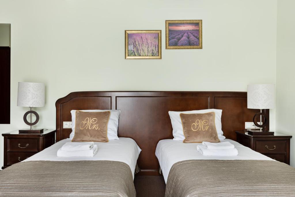 Posteľ alebo postele v izbe v ubytovaní Hotel Spa Laskowo
