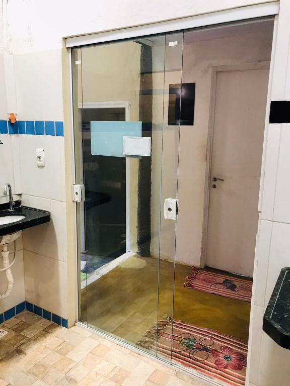 Koupelna v ubytování Hostel Jericoacoariano
