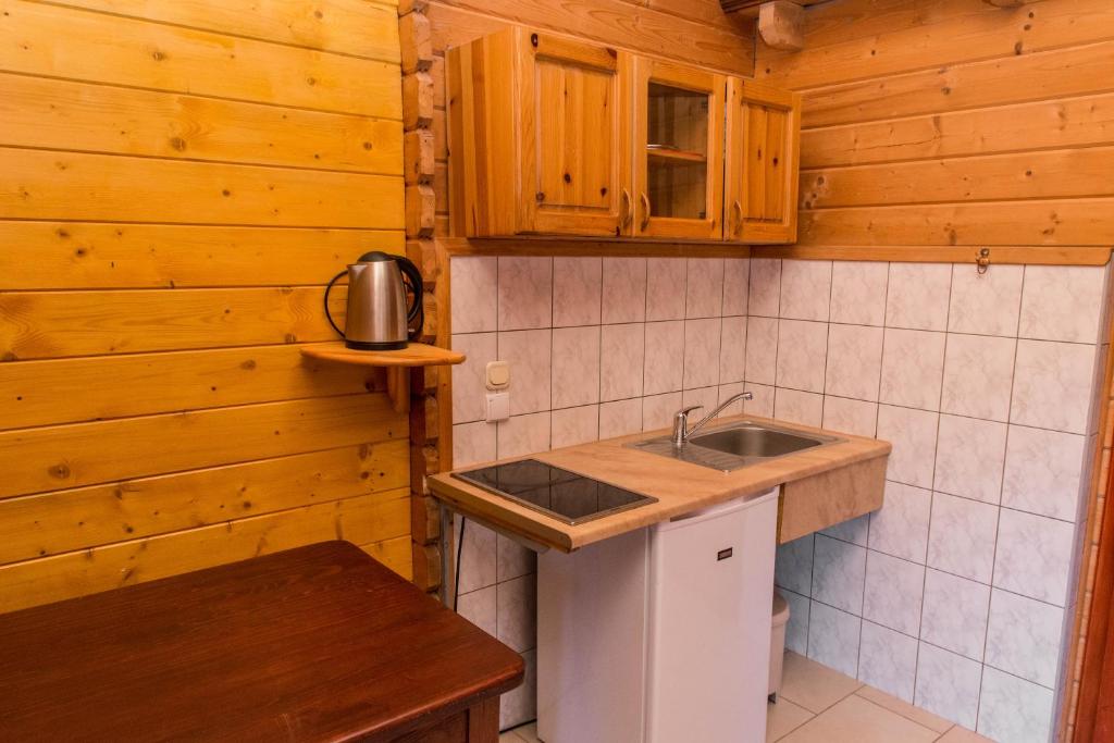 Kuchyň nebo kuchyňský kout v ubytování Noclegi-Dobczyce