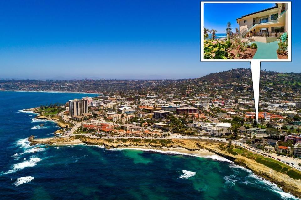 a city on the coast of the ocean with a collage at Coastal Bliss Apartments in San Diego