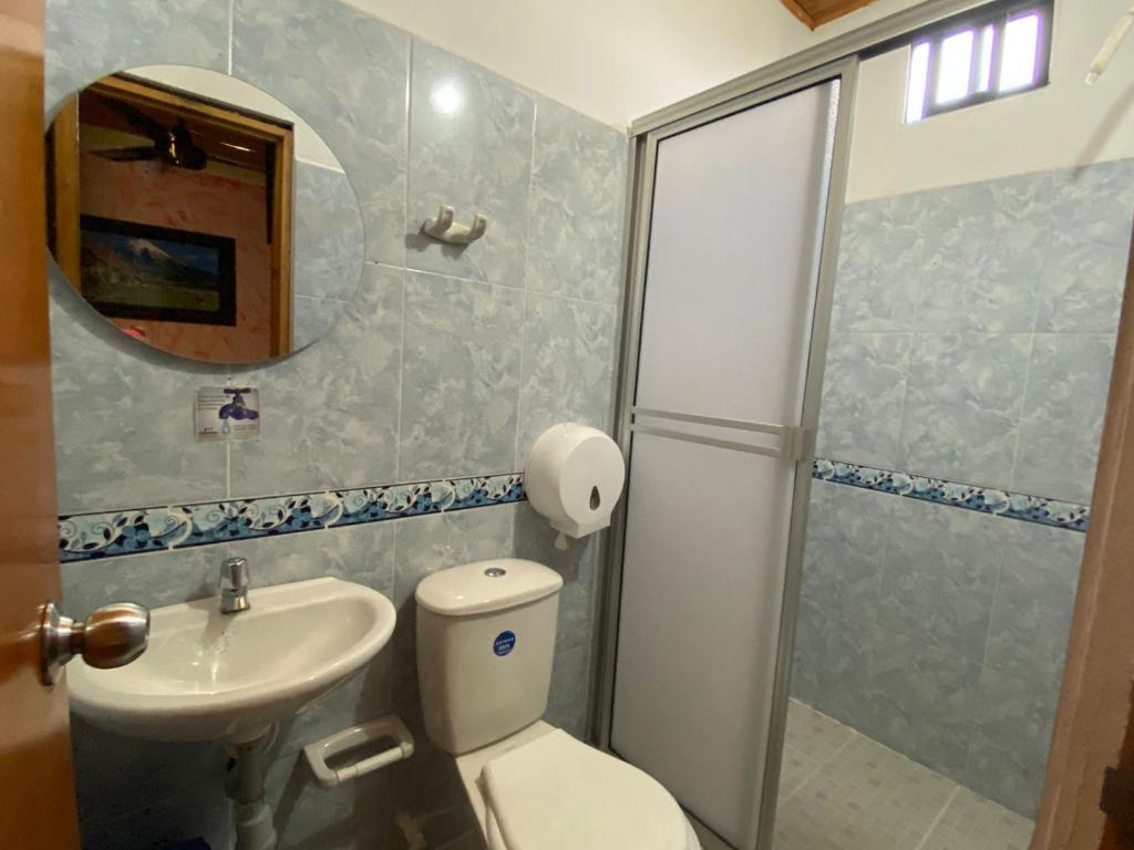Koupelna v ubytování Hotel imperial