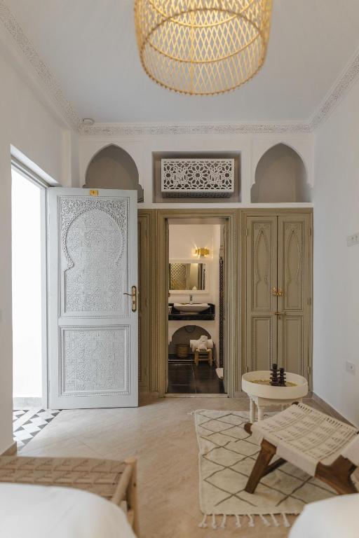 Postel nebo postele na pokoji v ubytování Riad 17-M - Marrakech