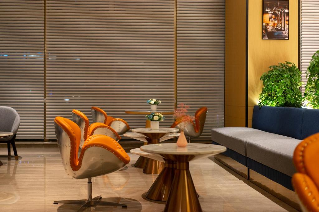 Posezení v ubytování Rezen Select Hotel guagnzhou Baiyun International Airport T2 Canton Fair Certificate Application & Free Shuttle