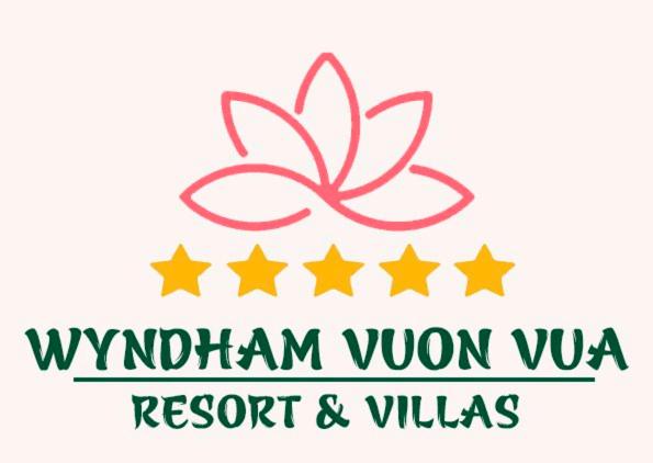 a logo for a restaurant and villas with stars at Vườn Vua Resort & Villas in Ðồng Phú