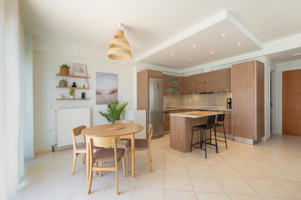 Kuchyň nebo kuchyňský kout v ubytování Frosini Seafront Loft