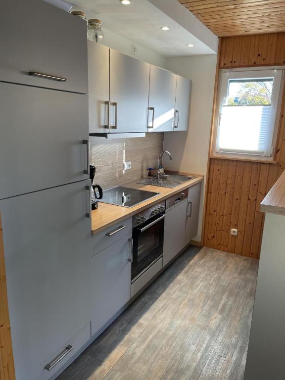 Kuchyň nebo kuchyňský kout v ubytování Blockhaus Windrose