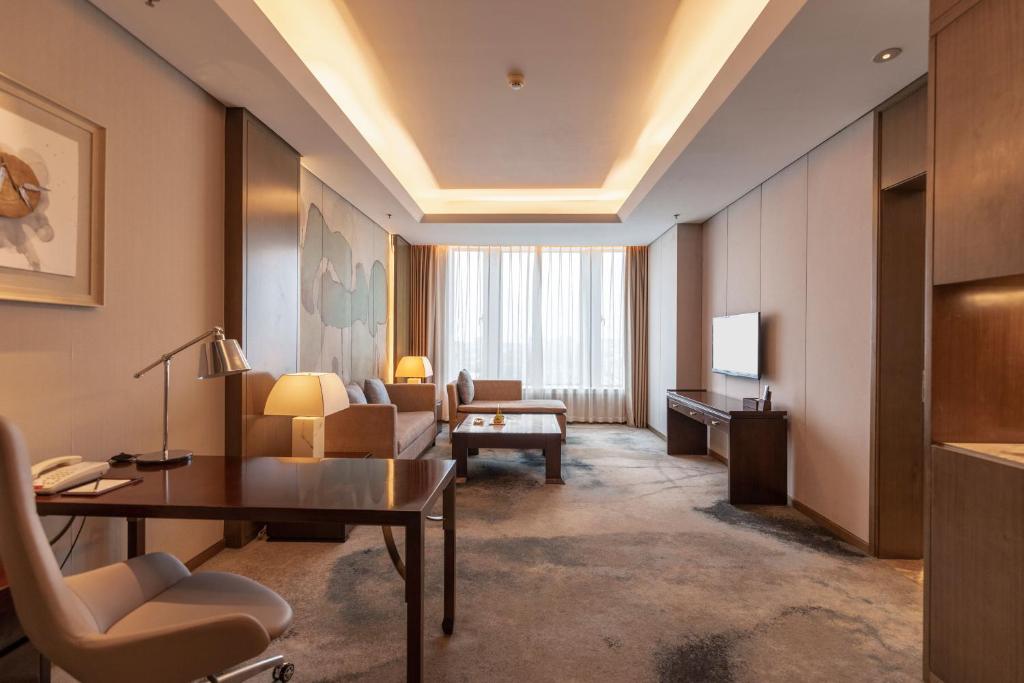 Posezení v ubytování Yun Hotel Wuhan